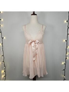 Victoria Secret pink lace Babydoll slip size medium